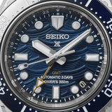 Seiko Prospex 1968 Heritage Divers GMT The Great Wave Limited Edition Blue Dial Silver Steel Strap Watch for Men - SPB509J1