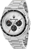 Maserati Velocità Chronograph Silver Dial Silver Steel Strap Watch for Men - R8873652006