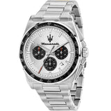 Maserati Velocità Chronograph Silver Dial Silver Steel Strap Watch for Men - R8873652006