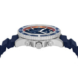 Emporio Armani World Explorer Chronograph Blue Dial Blue Silicone Strap Watch for Men - AR11696