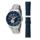 Maserati SFIDA Special Edition Automatic Blue Dial Silver Steel Strap Watch for Men - R8823140013