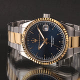Maserati Competizione Blue Dial Two Tone Steel Strap Watch for Men - R8853100027