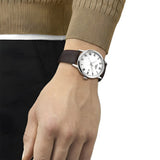 Tissot T Classic Dream Quartz White Dial Brown Leather Strap Watch for Men - T129.410.16.013.00