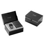 D1 Milano Ultra Thin Aventurine Black Dial Silver Steel Strap Watch for Men - D1-UTBJ29