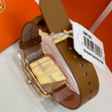 Tory Burch Robinson White Dial Brown Leather Strap Watch for Women - TBW1503