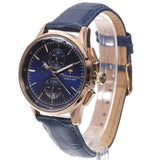 Maserati Sorpasso Chronograph Blue Dial Blue Leather Strap Watch for Men - R8871624009