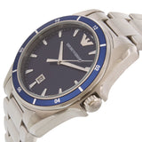 Emporio Armani Sigma Blue Dial Silver Steel Strap Watch for Men - AR11100