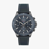 Hugo Boss Troper Chronograph Blue Dial Blue Leather Strap Watch for Men - 1514056