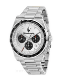 Maserati Velocità Chronograph Silver Dial Silver Steel Strap Watch for Men - R8873652006