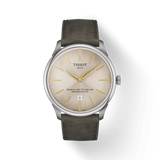 Tissot Chemin des Tourelles Automatic Powermatic 80 Ivory Dial Green Leather Strap Watch for Men - T139.407.16.261.00