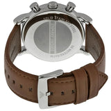 Emporio Armani Luigi Chronograph Silver Dial Brown Leather Strap Watch for Men - AR1846