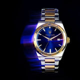Maserati Velocità Date Blue Dial Two Tone Steel Strap Watch for Men - R8853152001