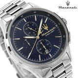 Maserati Sorpasso Chronograph Blue Dial Silver Steel Strap Watch for Men - R8873624004