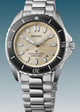 Seiko Prospex Polygonal Divers Automatic Pearl White Dial Silver Steel Strap Watch for Men - SPB481J1