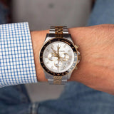 Maserati SFIDA Chronograph Silver Dial Two Tone Steel Strap Watch for Men - R8873640024