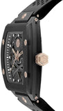 Philipp Plein The $Keleton Black Dial Black Silicone Strap Watch for Men - PWVBA0523