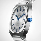 D1 Milano Square Silver Dial Silver Steel Strap Watch for Men - D1-SQBJ01