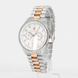 Maserati Tradizione Chronograph White Dial Two Tone Steel Strap Watch for Men - R8873646002