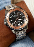 Seiko Prospex Polygonal Sea Diver Automatic Black Dial Silver Steel Strap Watch for Men - SPB485J1