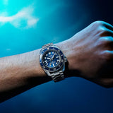 Seiko Prospex 1968 Heritage Divers GMT The Great Wave Limited Edition Blue Dial Silver Steel Strap Watch for Men - SPB509J1