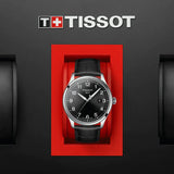 Tissot T-Sport Gent XL Black Dial Black Leather Strap Watch for Men - T116.410.16.057.00