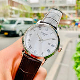 Tissot T Classic Dream Quartz White Dial Brown Leather Strap Watch for Men - T129.410.16.013.00