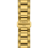 Tissot PR 100 Chronograph White Dial Gold Steel Strap Watch for Men - T150.417.33.031.00