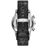 Emporio Armani Luigi Chronograph White Dial Black Leather Strap Watch for Men - AR1810