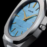 D1 Milano Ultra Thin Blue Dial Silver Steel Strap Watch for Women - D1-UTBL17