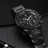 Maserati SFIDA Limited Edition Chronograph Black Dial Black Steel Strap Watch for Men - R8873640016
