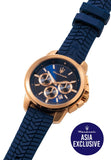 Maserati Successo Chronograph Blue Dial Blue Silicone Strap Watch for Men - R8871621034