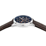 Maserati Attraction Limited Edition Chronograph Blue Dial Brown Leather Strap Watch for Men - R8851151003