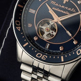 Maserati SFIDA Special Edition Automatic Blue Dial Silver Steel Strap Watch for Men - R8823140013