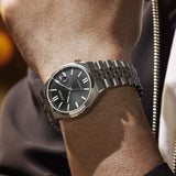 Citizen Tsuyosa 60 Automatic Black Dial Silver Steel Strap Watch for Men - NK0020-55E