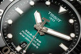 Tissot Seastar 1000 Powermatic 80 Automatic Green Dial Silver Mesh Strap Watch for Men - T120.407.11.091.00