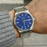 Seiko Conceptual Blue Dial Silver Steel Strap Watch for Men - SUR555P1
