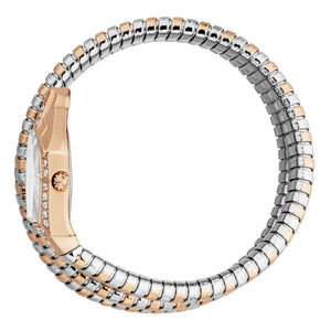 Just Cavalli Glam Evo 4 White Dial Two Tone Steel Strap Watch for Women - JC1L209M0075