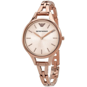 Emporio Armani Aurora Rose Gold Dial Rose Gold Steel Strap Watch for Women - AR11055