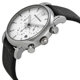 Emporio Armani Luigi Chronograph White Dial Black Leather Strap Watch for Men - AR1810