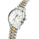 Maserati Sorpasso Chronograph White Dial Two Tone Steel Strap Watch for Men - R8873624003