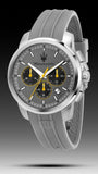 Maserati Successo Chronograph Grey Dial Grey Rubber Strap Watch for Men - R8871621043