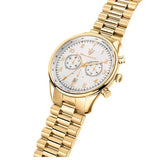 Maserati Tradizione Chronograph White Dial Gold Steel Strap Watch for Men - R8873646003