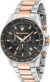 Maserati SFIDA Chronograph Grey Dial Two Tone Steel Strap Watch for Men - R8873640021