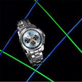 Maserati Successo Chronograph Ice Blue Dial Silver Steel Strap Watch for Men - R8873621044