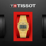 Tissot PRX Digital Quartz Gold Dial Gold Steel Strap Watch for Men - T137.463.33.020.00