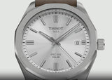 Tissot PRC 100 Solar Quartz Silver Dial Brown Leather Strap Watch for Men - T151.422.16.031.00