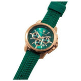 Maserati Successo Chronograph Green Dial Green Silicone Strap Watch for Men - R8871621038