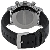 Emporio Armani Luigi Chronograph White Dial Black Leather Strap Watch for Men - AR1810