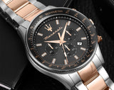 Maserati SFIDA Chronograph Grey Dial Two Tone Steel Strap Watch for Men - R8873640021