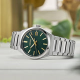 Seiko Conceptual Green Dial Silver Steel Strap Watch for Men - SUR601P1